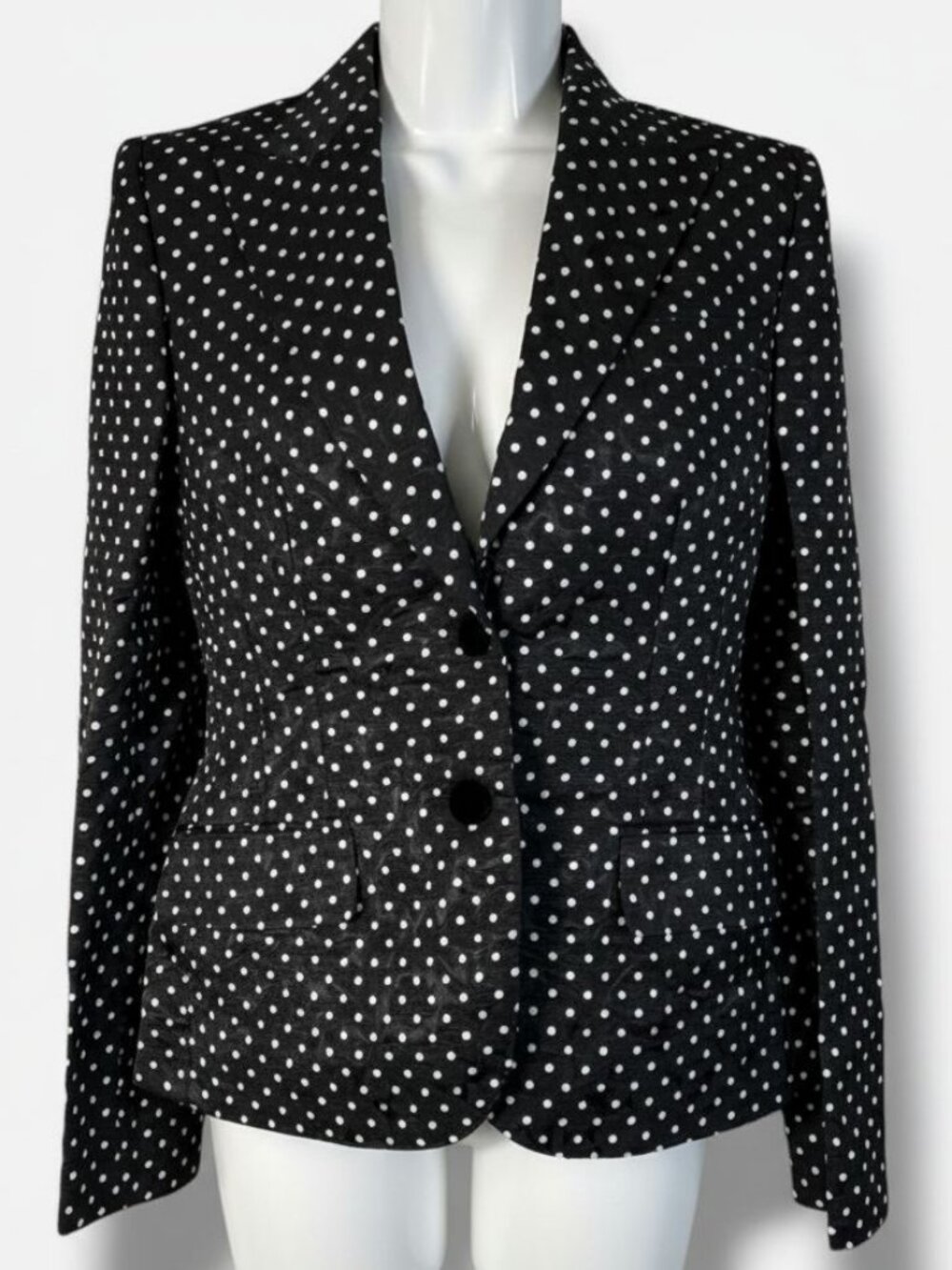 Dolce&Gabbana Women's Black Floral Silk Tailored Blazer Jacket Size 40